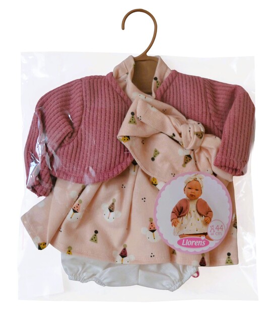 Llorens M844-006 oblečenie pre bábiku bábätko NEW BORN veľkosti 43-45 cm