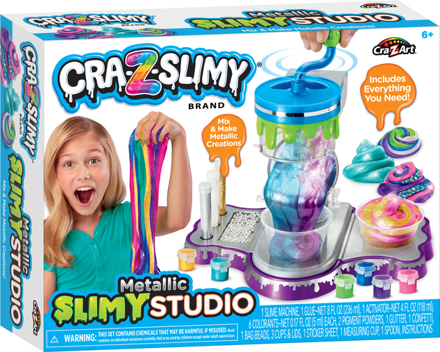 Cra-Z-Slimy Továreň  na výrobu slizu - metalické farby