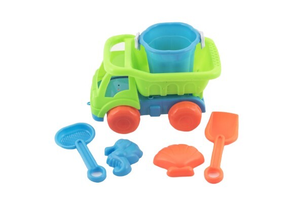 Auto do piesku s doplnkami plast 16cm 2 farby