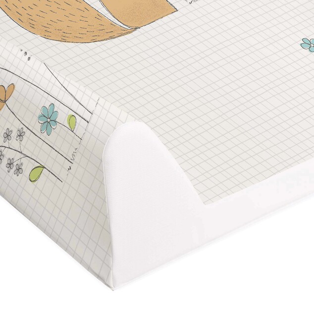 CEBA Matelas à langer 2 bords avec planche rigide (50x80) Comfort Renard écru