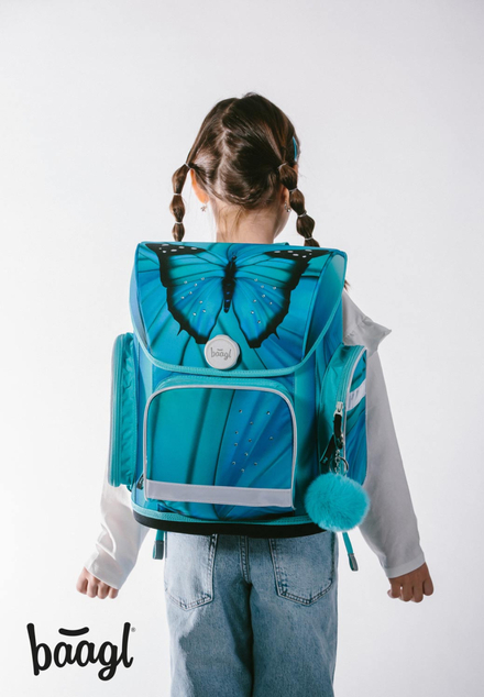 BAAGL SADA 3 Ergo Butterfly: Rucksack, Federmäppchen, Tasche