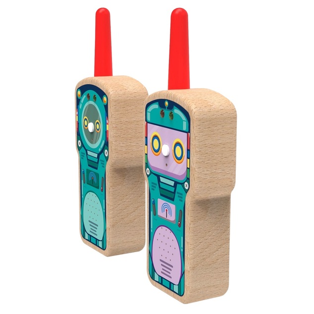 2Kids Toys Walkie-Talkie din lemn pentru copii Robot