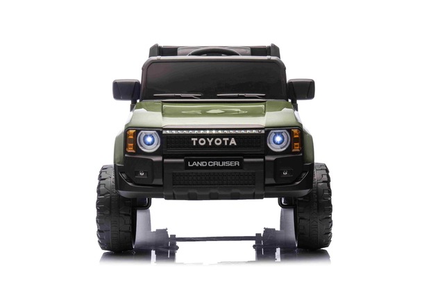 Elektrické autíčko Toyota Landcruiser 12V, vojenské zelené, široké jednomiestne sedadlo, 2