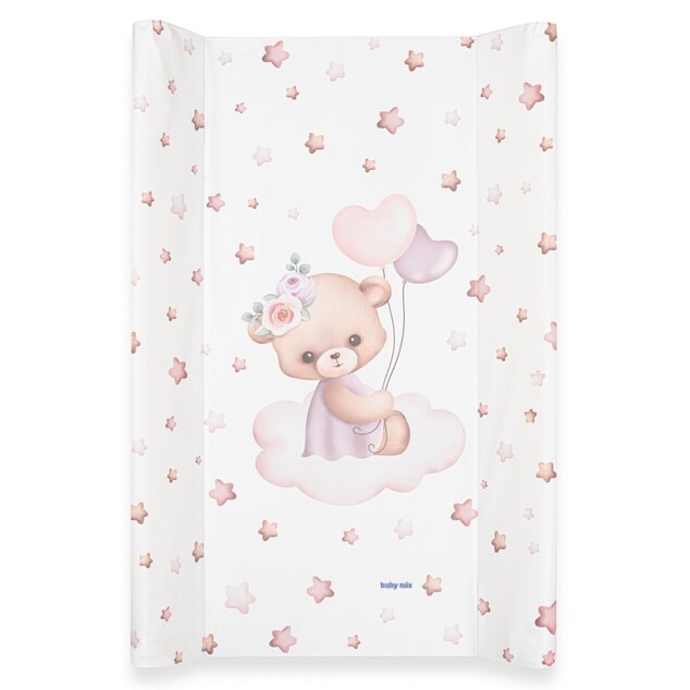 Prebaľovacia podložka Baby Mix Medvedík 47x70cm ružová