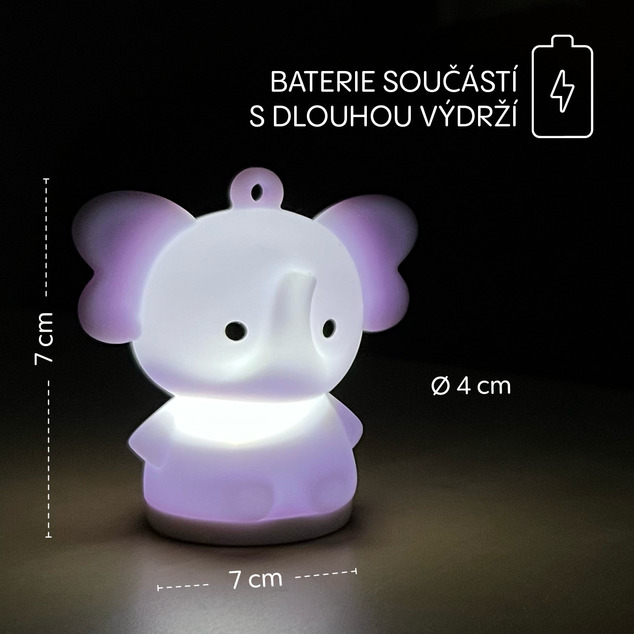 Silikónové závesné svetlo LED, Elephant