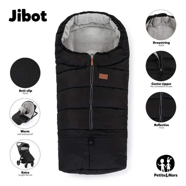 PETITE&amp;MARS Fusak nastaviteľný 3v1 Jibot Quiet Grey
