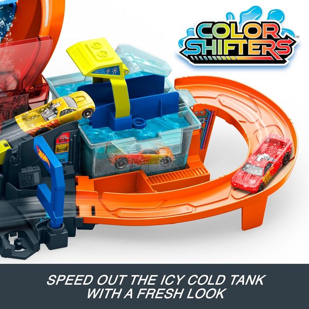 Mattel Hot Wheels City Mega Loop - Autowaschanlage mit 1 Farbwechsler