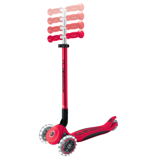 Trottinette pliable pour enfants Globber Elite Lights New Red