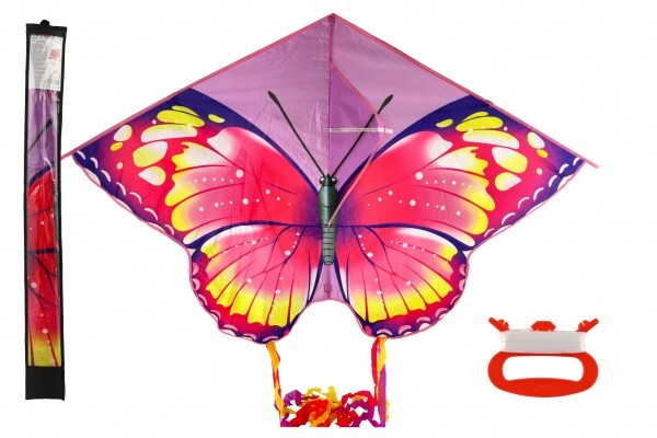 Cerf-volant papillon en nylon 145x97cm dans un sac en tissu 11x100x2cm