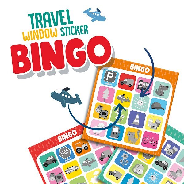 Reisespiel - BINGO, Bilder auf die Autoscheibe kleben