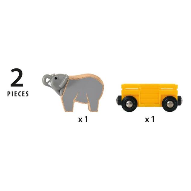 Brio Wagon und Elefant