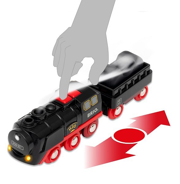 Brio Vianočná vlaková sada s parnou lokomotívou na batérie