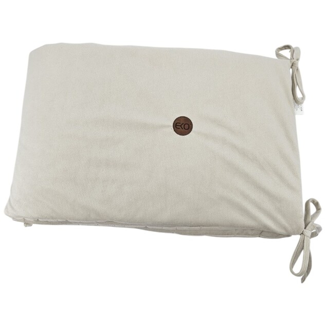 EKO Bettumrandung aus Baumwollsamt Light Beige 180cm