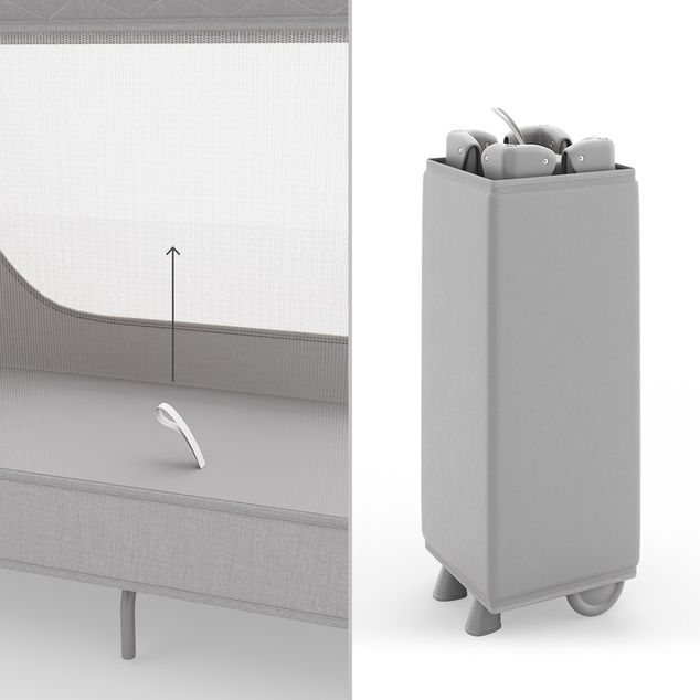 KINDERKRAFT Postieľka cestovná Leody Up Grey
