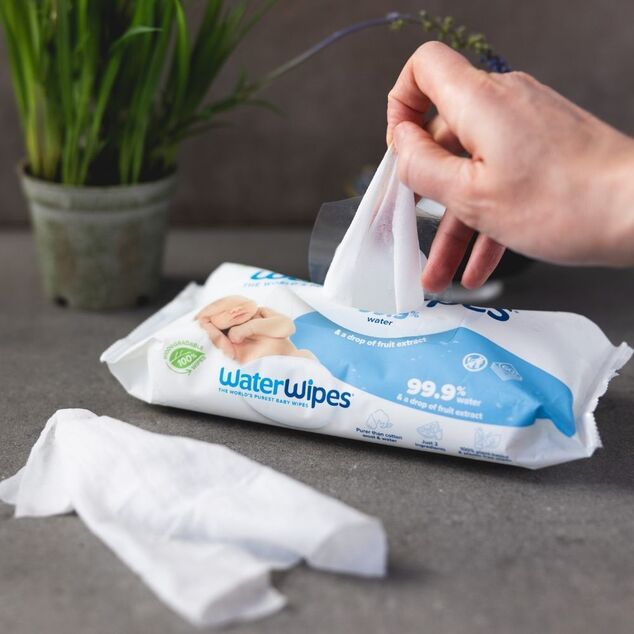 12x WATERWIPES 100% BIO abbaubare Servietten 60St