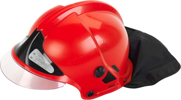 Petit casque de pompier rouge