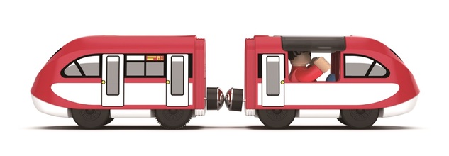 2Kids Toys Elektrický mestský vlak s rušňovodičom