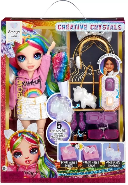Rainbow High Creative Crystals bábika - Amaya Raine