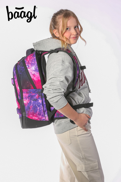 BAAGL SADA 3 Skate Max Galaxy: batoh, peračník, vrecko