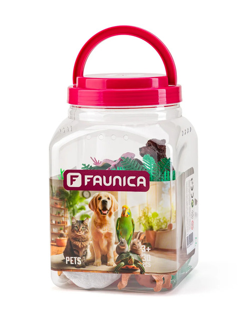 Faunica Zvířátka figurky sada v mega tubě - Mazlíčci 12 figurek