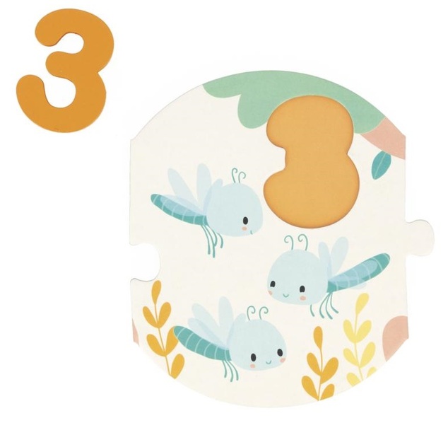Janod Vkladacie drevené puzzle pre deti Čísla Pure