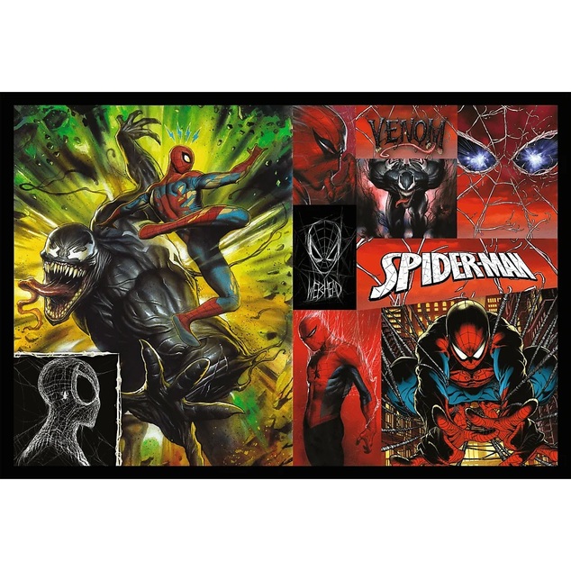 Trefl Puzzle Marvel 2 x 200 dielikov Spiderman vo dne v noci