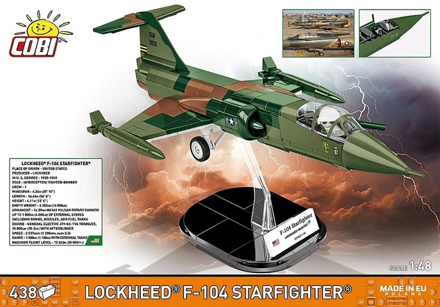 Cobi Vietnam War Lockheed F-104 Starfighter, 1:48, 430 k