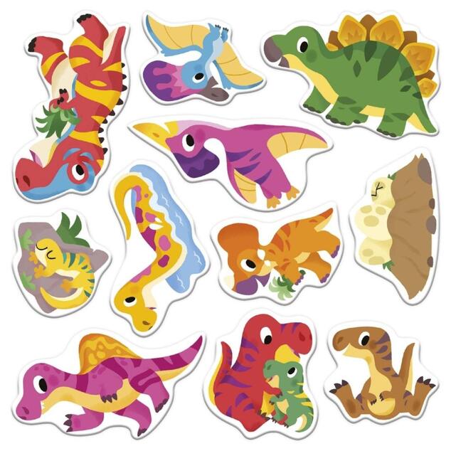 Janod My arts&amp;crafts Mini Kreatívna sada Prelepovateľné samolepky Dinosaury