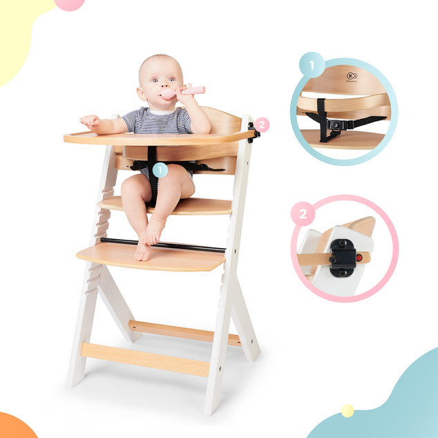KINDERKRAFT SELECT Sedia da pranzo Enock Nero, Premium