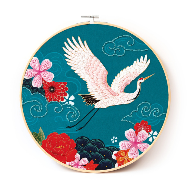 GRAINE CREATIVE Sada punch needle Žeriav