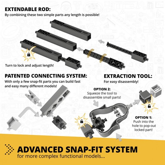 Engino STEM MECHANICS: Kolesá, nápravy a naklonené roviny