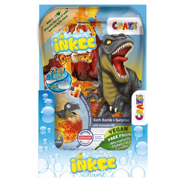 INKEE - Bomba do kúpeľa s prekvapením - Dinosaurus