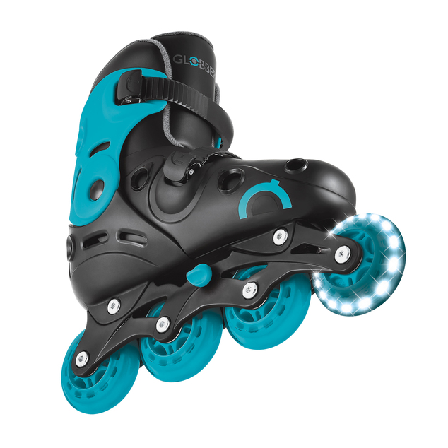 Globber Patins en ligne réglables 34-37 Noir-Aqua