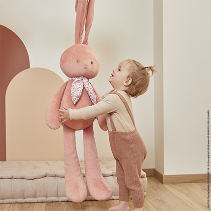 Kaloo Lapinoo Veľký Plyšový zajac s dlhými ušami terracotta 80 cm