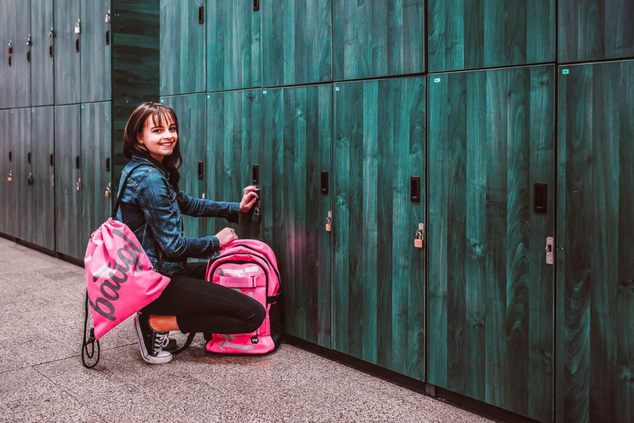 BAAGL Mochila escolar skate Pink