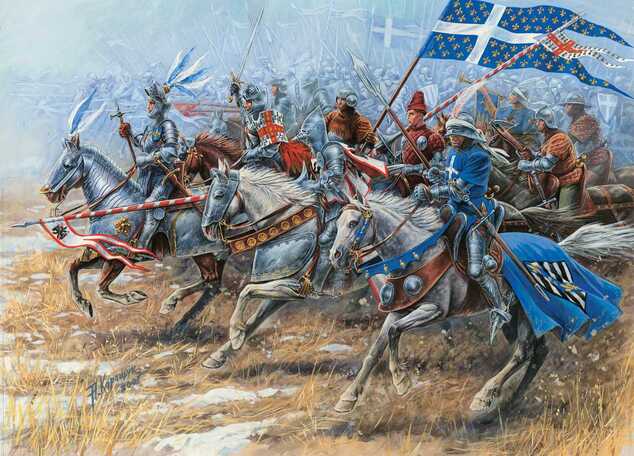 Wargames (AoB) фигурки 8036 - French Knights (преиздаване) (1:72)