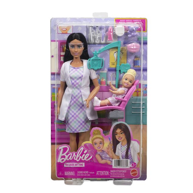 Mattel Barbie set di gioco professioni - dentista bruna