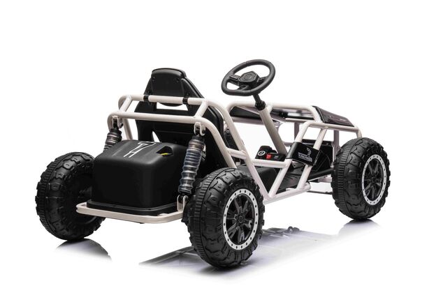 Elektrische Go-Kart SPORT-KART 24V, schwarz, EVA-Räder, Kunstledersitz, 2 x 50W Motor,