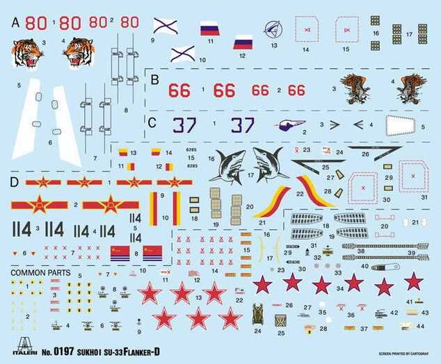 Model Kit letadlo 0197 - SUKHOI SU-27 D "SEA FLANKER" (1:72)