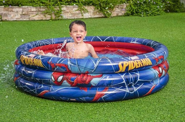 Bestway 98018 Nafukovací bazén Spiderman 3 pruhy průměr 122 x 30 cm
