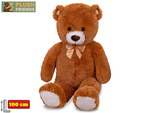 Plush Friends medveď plyšový 100cm tmavo hnedý s mašľou