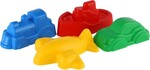 Formičky na piesok 4ks plast dopravné prostriedky