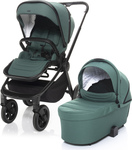 Kinderwagen Move Cross 2 + XL-Tragetasche + Adapter, Antique Green / Schwarz