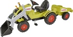 BIG Šliapací traktor CLAAS s lyžicou a vozíkom