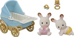 Sylvanian Families Dvojčatá Chocolate králikov s kočíkom