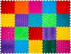 Ortek Masážna ortopedická podložka Puzzle "Mix" 20 prvkov