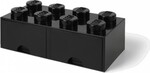 LEGO® úložný box 8 - so zásuvkami čierna 250 x 500 x 180 mm