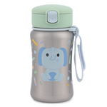 SKIP HOP Bottiglia con cannuccia in acciaio inossidabile Besties Squad Elefante 12m+