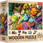 Trefl Drevené puzzle 501 - Farebné koktaily