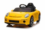 Elektrické autíčko RUF GT 12V, žlté, Otváracie dvere, 2.4 GHz diaľkové ovládanie, LED svet